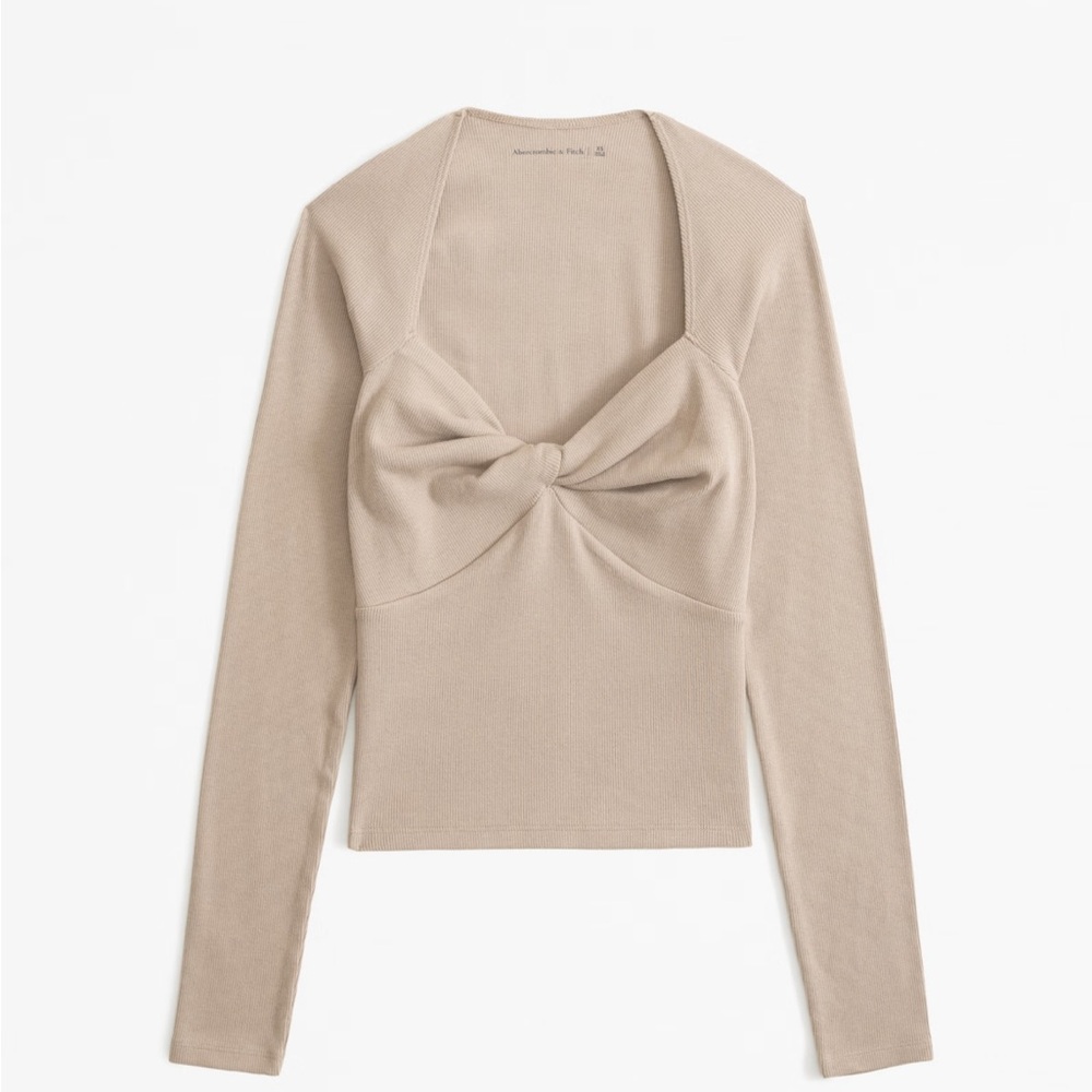 Small Abercrombie& Fitch Long-Sleeve Ribbed Twist Top